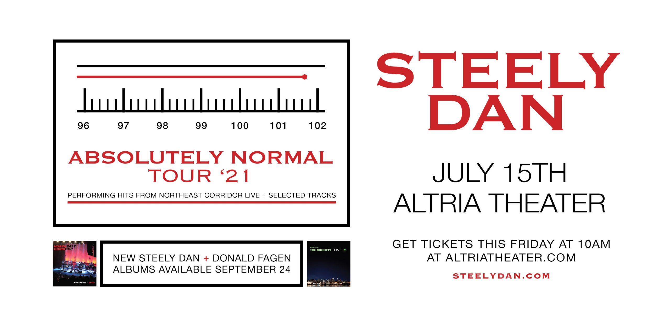 Steely Dan- The Absolutely Normal Tour: Friday, July 15- 8:00 PM